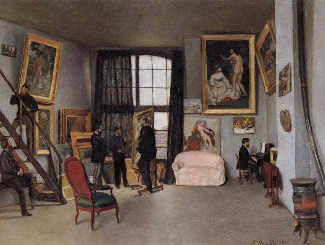 Frederic Bazille The Artist's Studio at 9 Rue de la Condamine in Paris